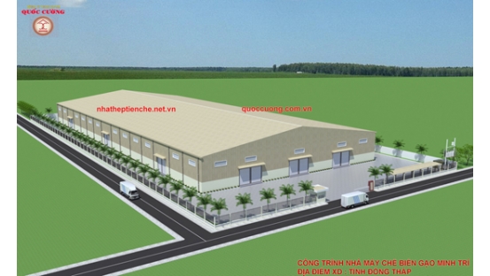 PREFBRICATED HOUSE, PREFBRICATED HOUSE DESIGN. MINH TRI RICE PROCESSING FACTORY